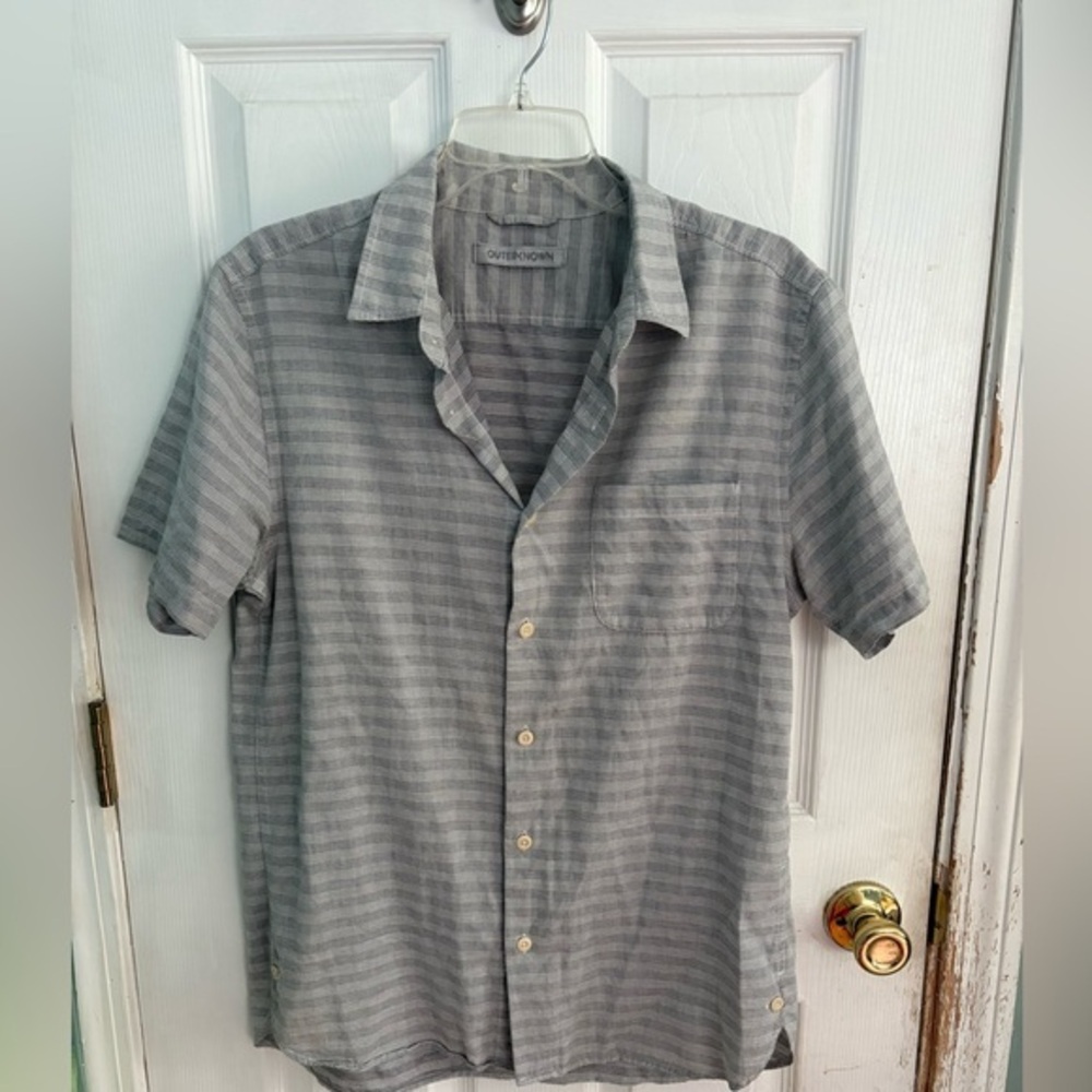 Outerknown Organic Cotton Button Down Pocket Shir… - image 1